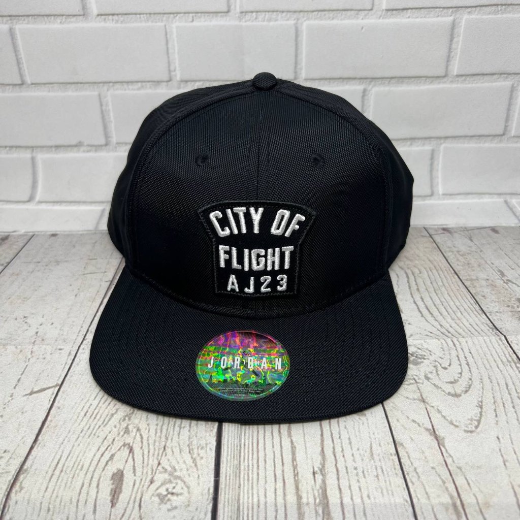 Air Jordan City Of Flight Aj23 Jumpman Hat Snapback Cap Black Men